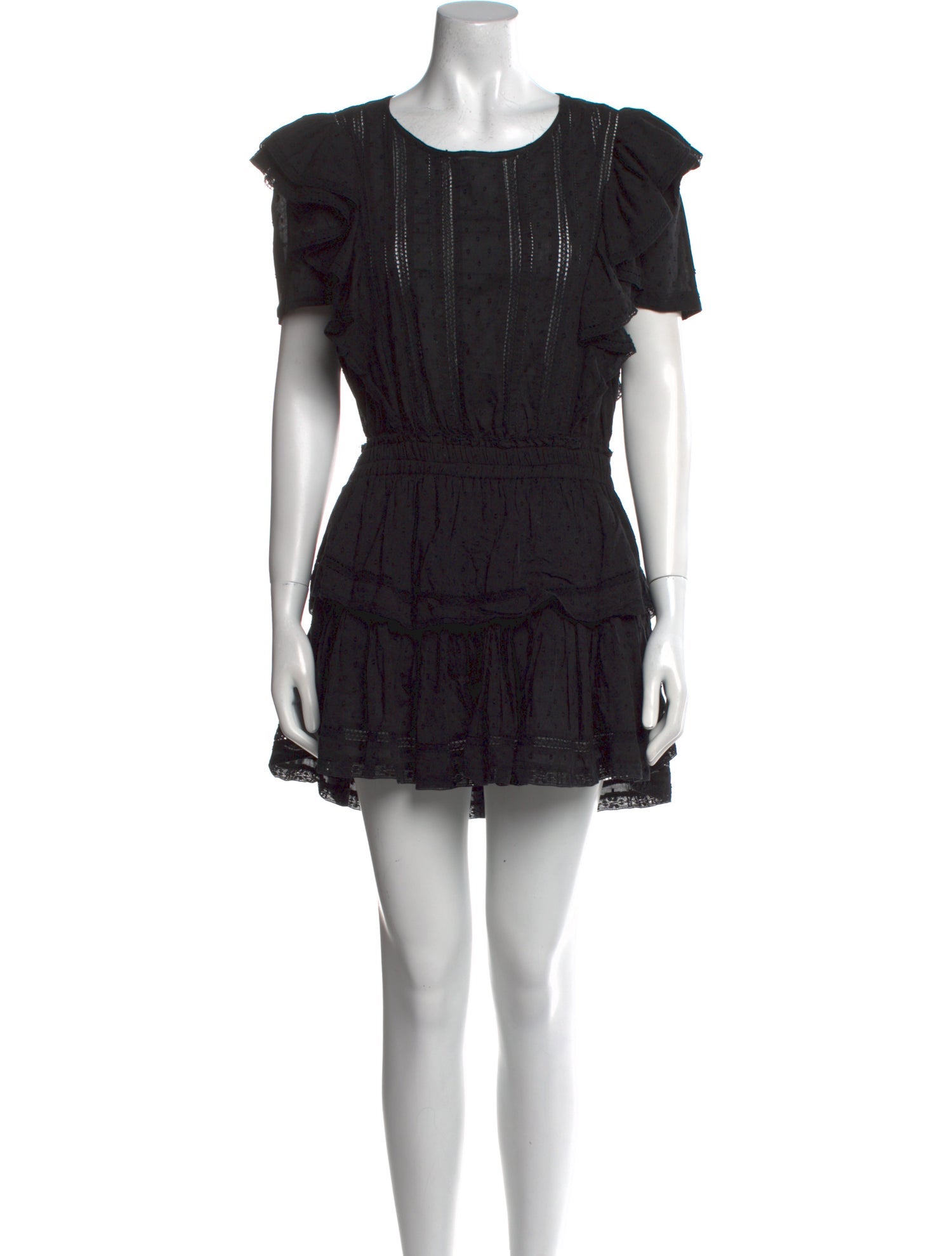 LoveShackFancy Crew Neck Mini Dress