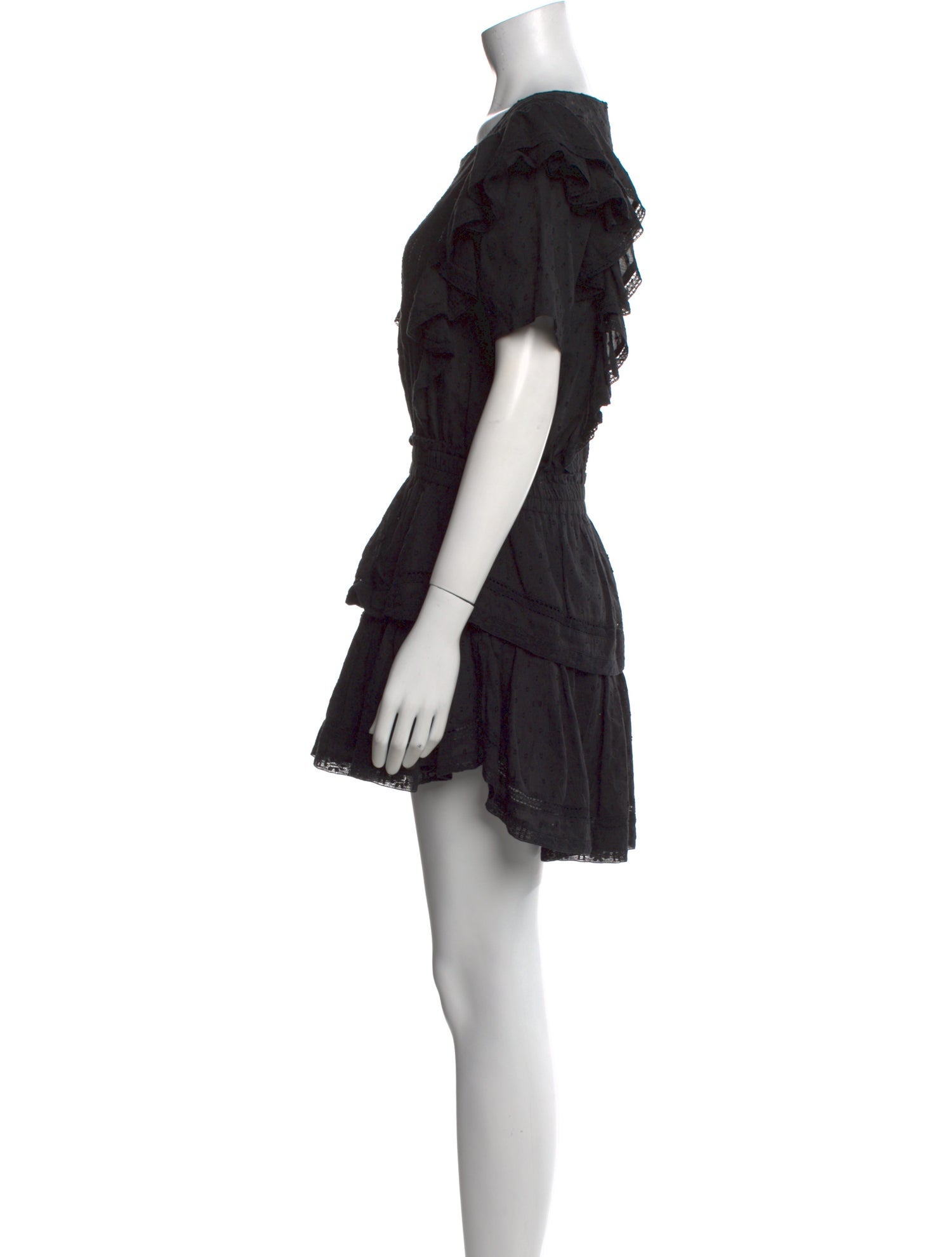 LoveShackFancy Crew Neck Mini Dress
