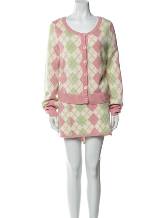 LoveShackFancy Wool Floral Print Pant Set