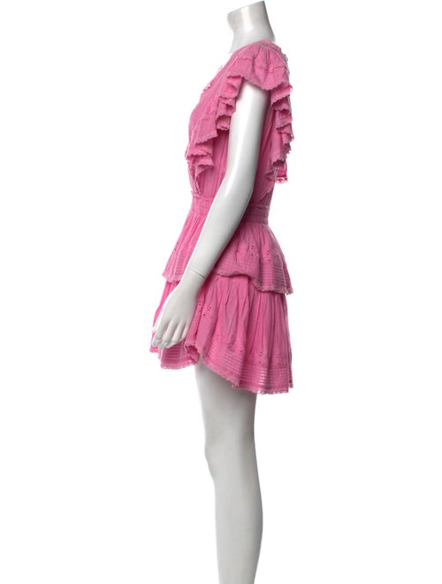 LoveShackFancy V-Neck Mini Dress