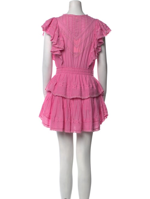 LoveShackFancy V-Neck Mini Dress