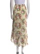 LoveShackFancy Floral Print Midi Length Skirt
