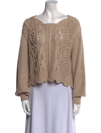 LoveShackFancy Scoop Neck Sweater