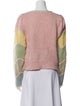 LoveShackFancy Colorblock Pattern Scoop Neck Sweater