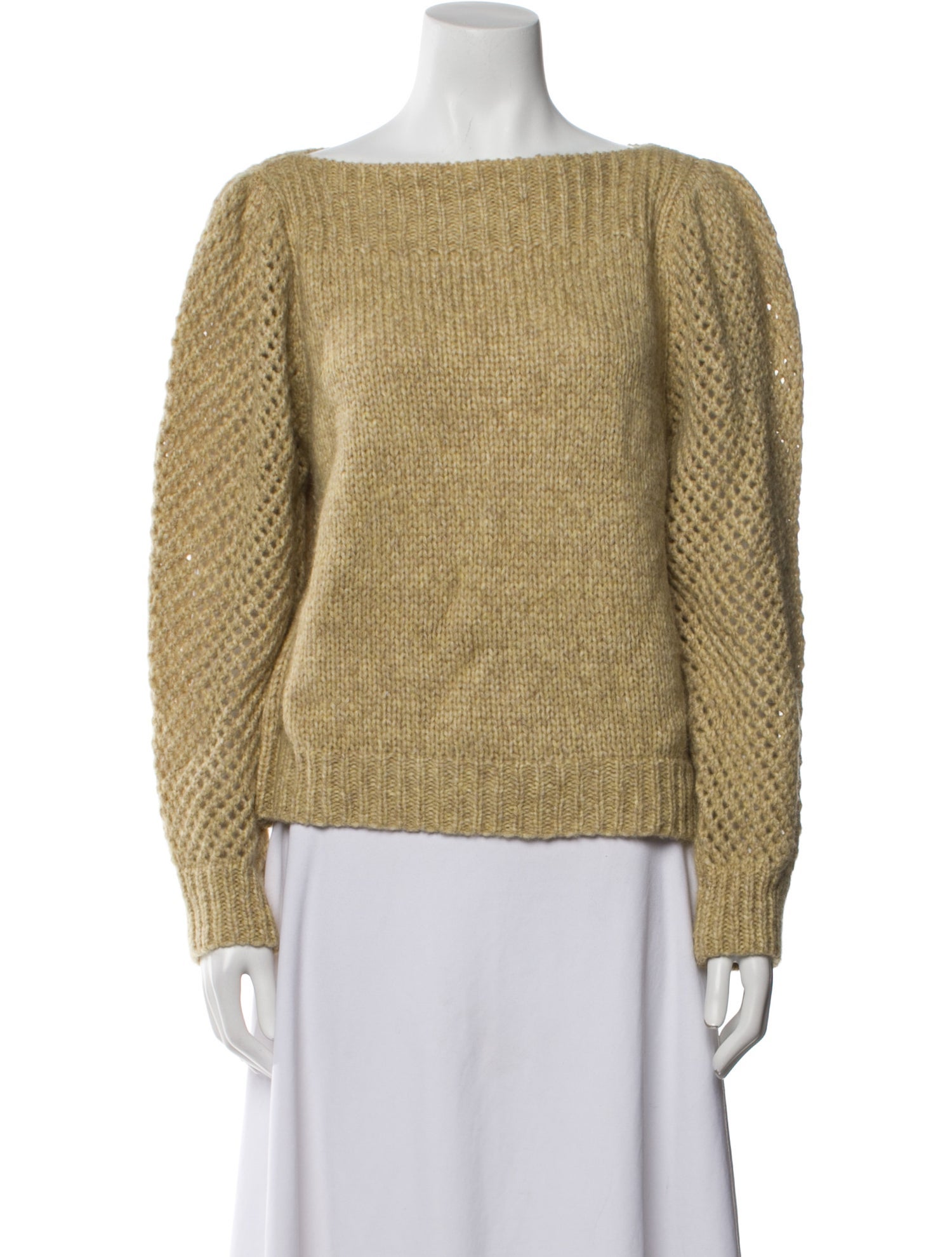 LoveShackFancy Alpaca Bateau Neckline Sweater