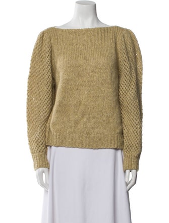 LoveShackFancy Alpaca Bateau Neckline Sweater