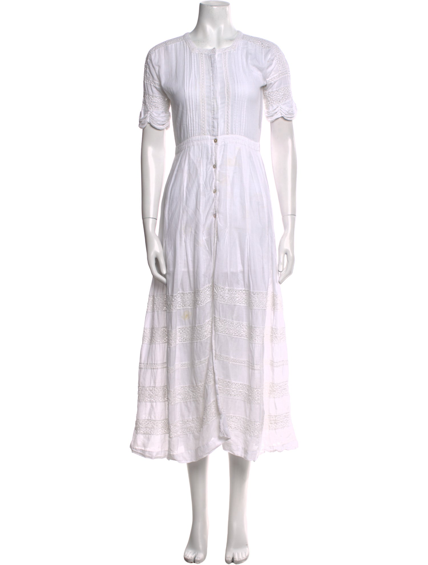 LoveShackFancy Crew Neck Long Dress