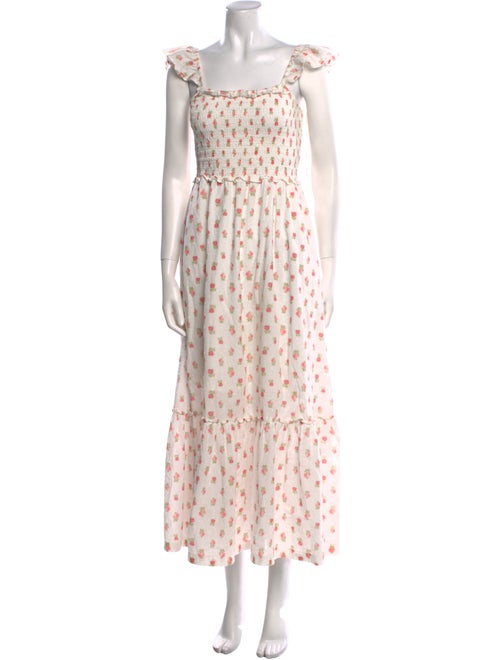 LoveShackFancy Polka Dot Print Long Dress
