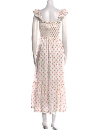 LoveShackFancy Polka Dot Print Long Dress