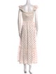 LoveShackFancy Polka Dot Print Long Dress