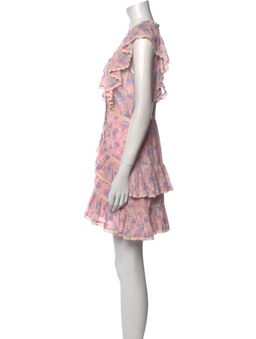 LoveShackFancy Floral Print Mini Dress