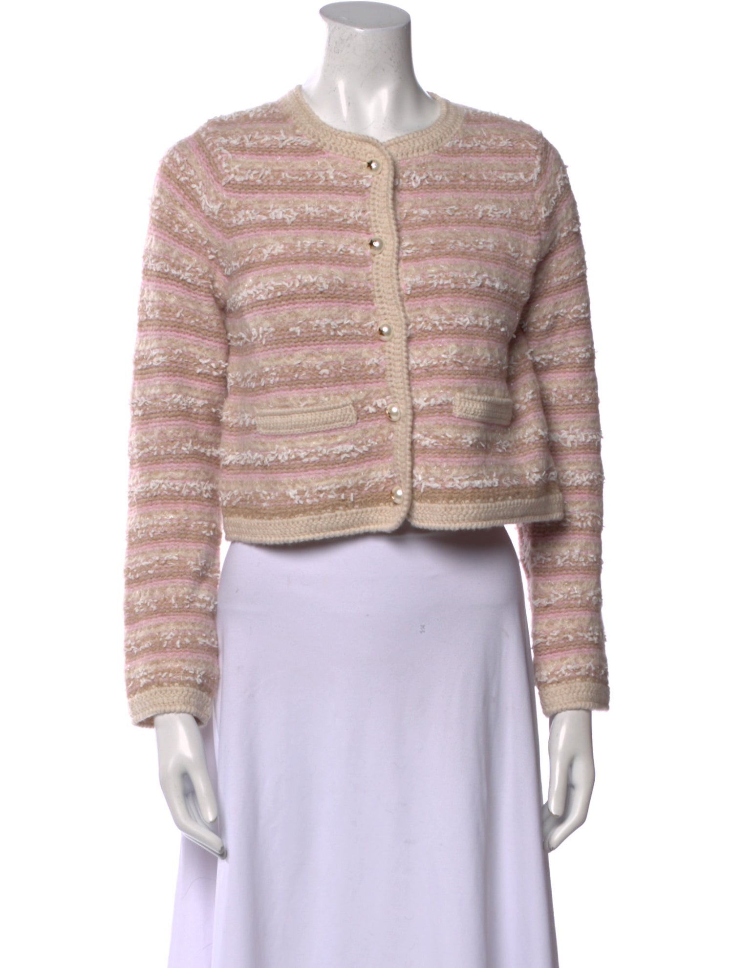 LoveShackFancy Striped Crew Neck Sweater w/ Tags