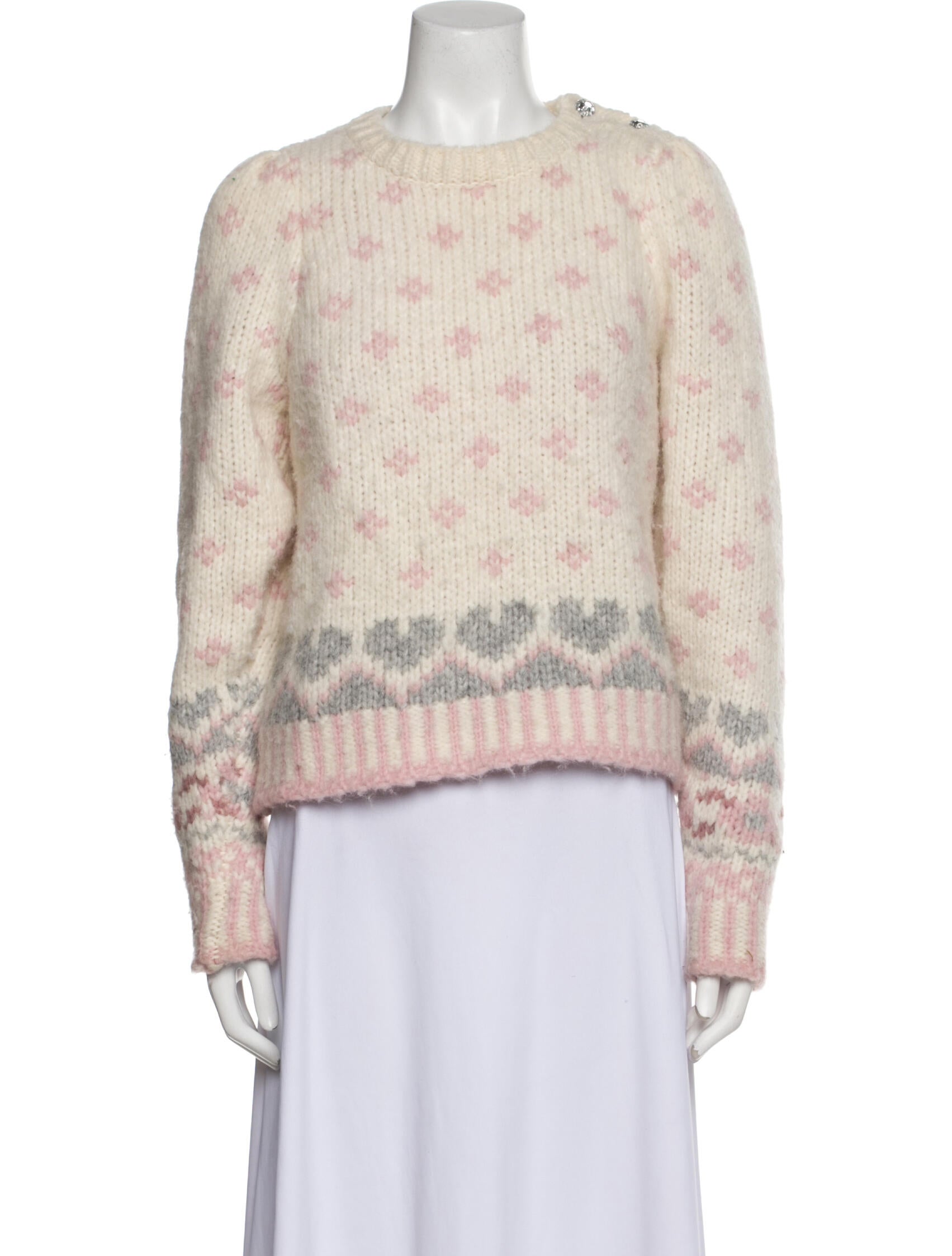 LoveShackFancy Alpaca Printed Sweater