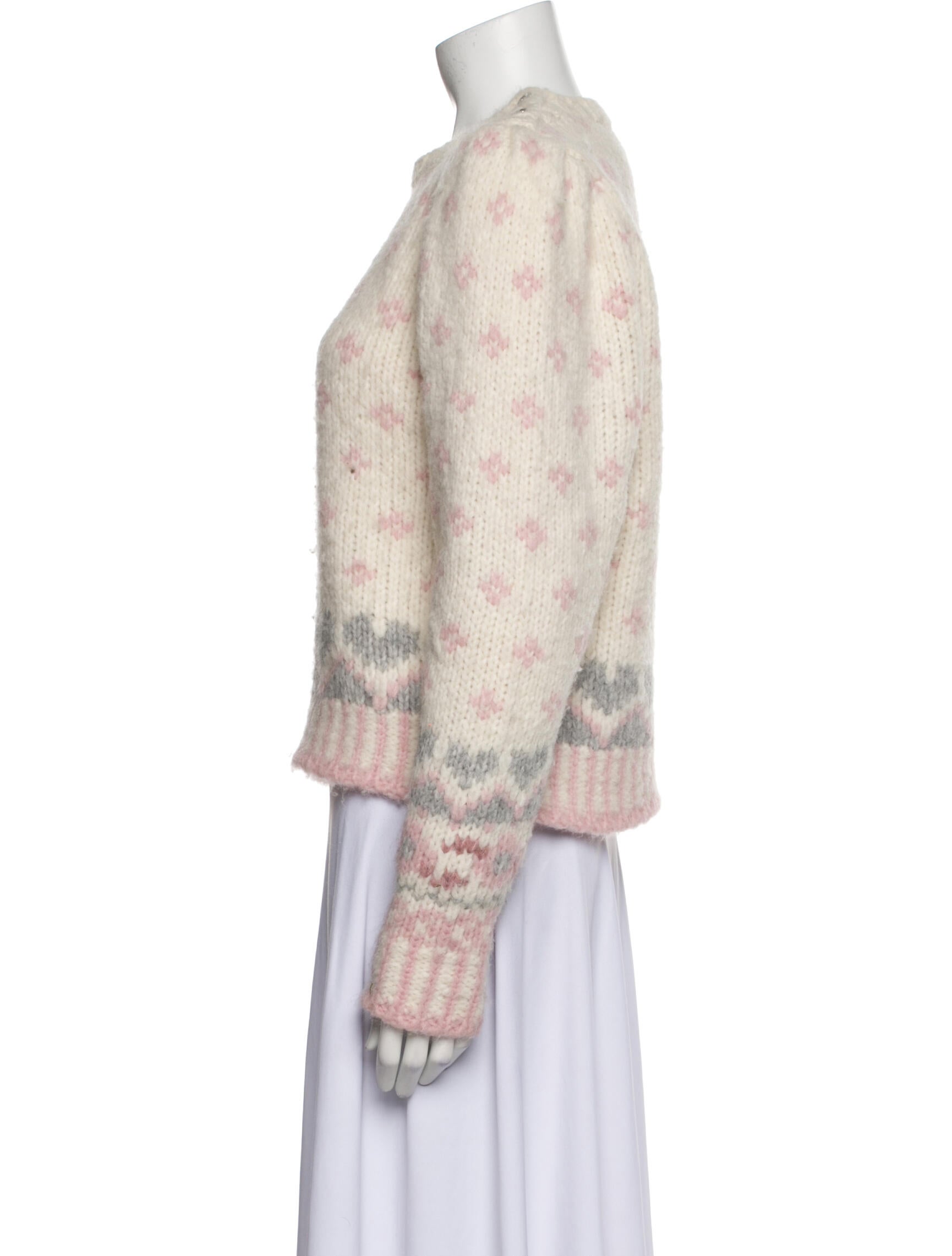 LoveShackFancy Alpaca Printed Sweater