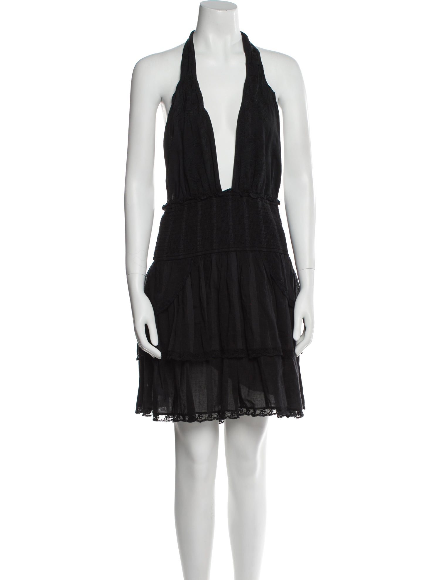LoveShackFancy Halterneck Mini Dress