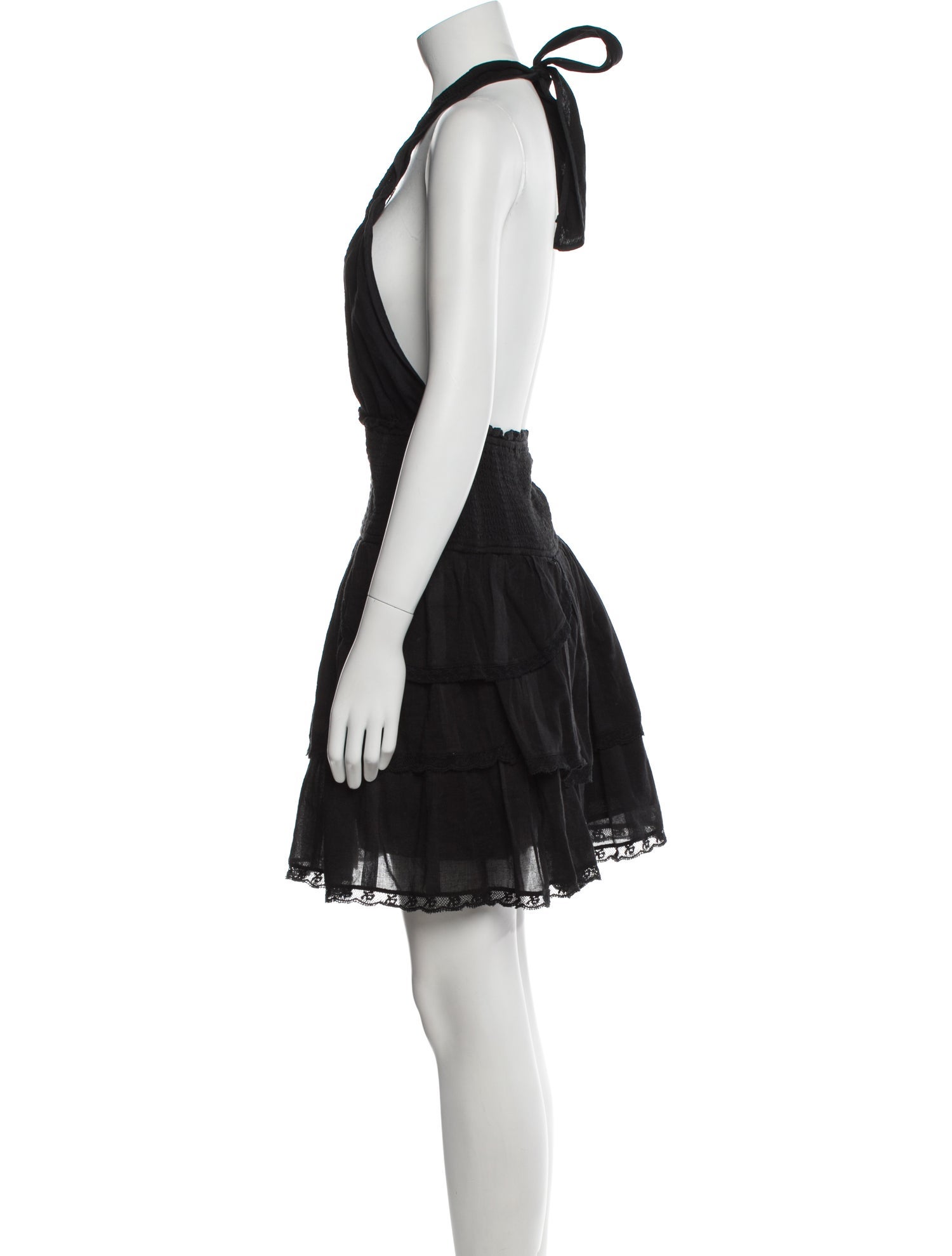 LoveShackFancy Halterneck Mini Dress