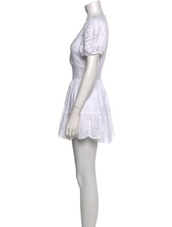 LoveShackFancy V-Neck Mini Dress