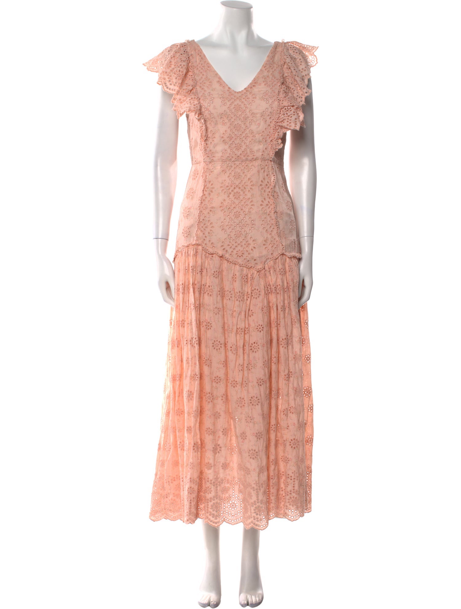 LoveShackFancy Floral Print Long Dress