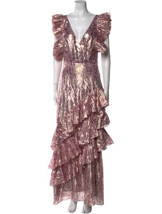 LoveShackFancy Silk Long Dress