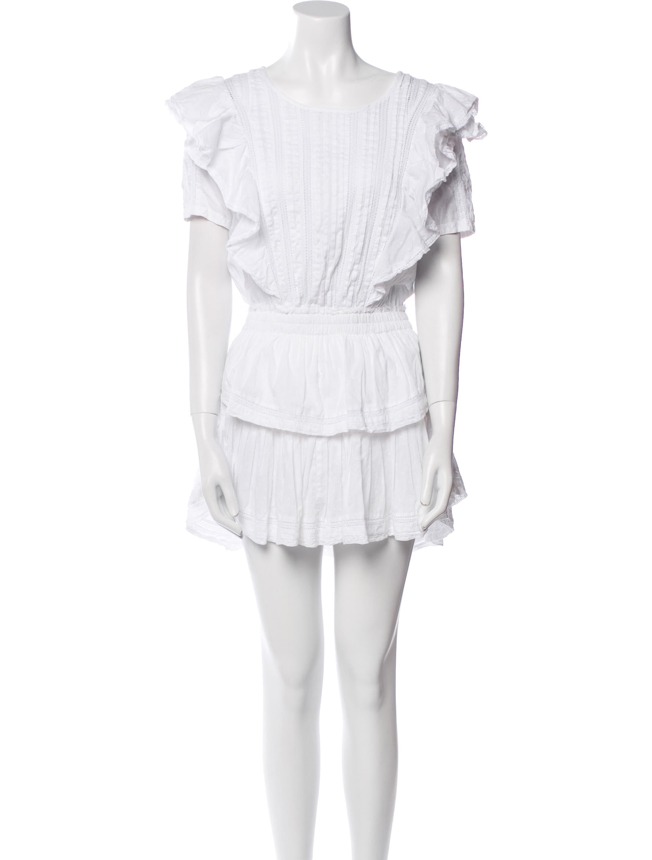 LoveShackFancy Scoop Neck Mini Dress