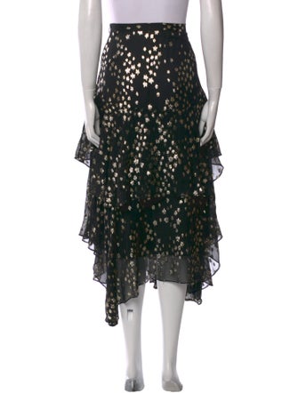 LoveShackFancy Silk Midi Length Skirt