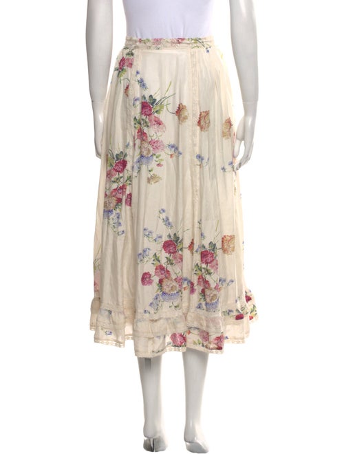 LoveShackFancy Silk Midi Length Skirt