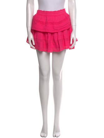 LoveShackFancy Ruffle Embellishment Mini Skirt