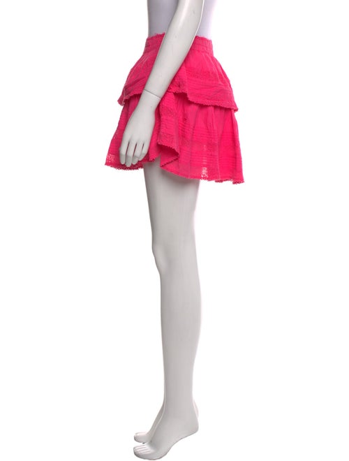 LoveShackFancy Ruffle Embellishment Mini Skirt