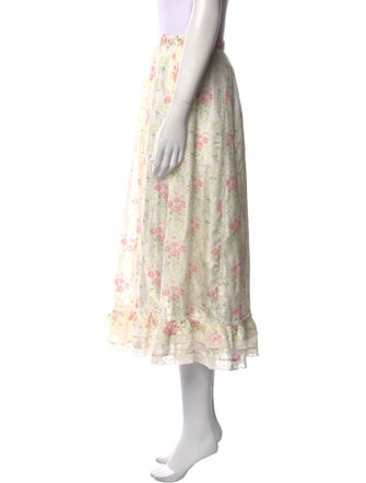 LoveShackFancy Silk Midi Length Skirt