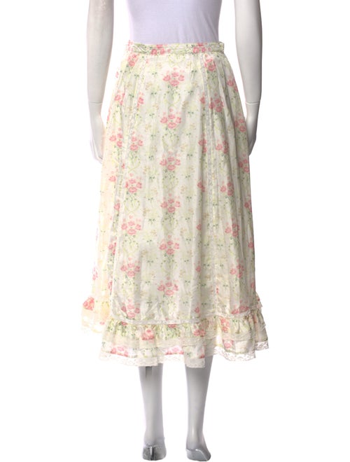 LoveShackFancy Silk Midi Length Skirt