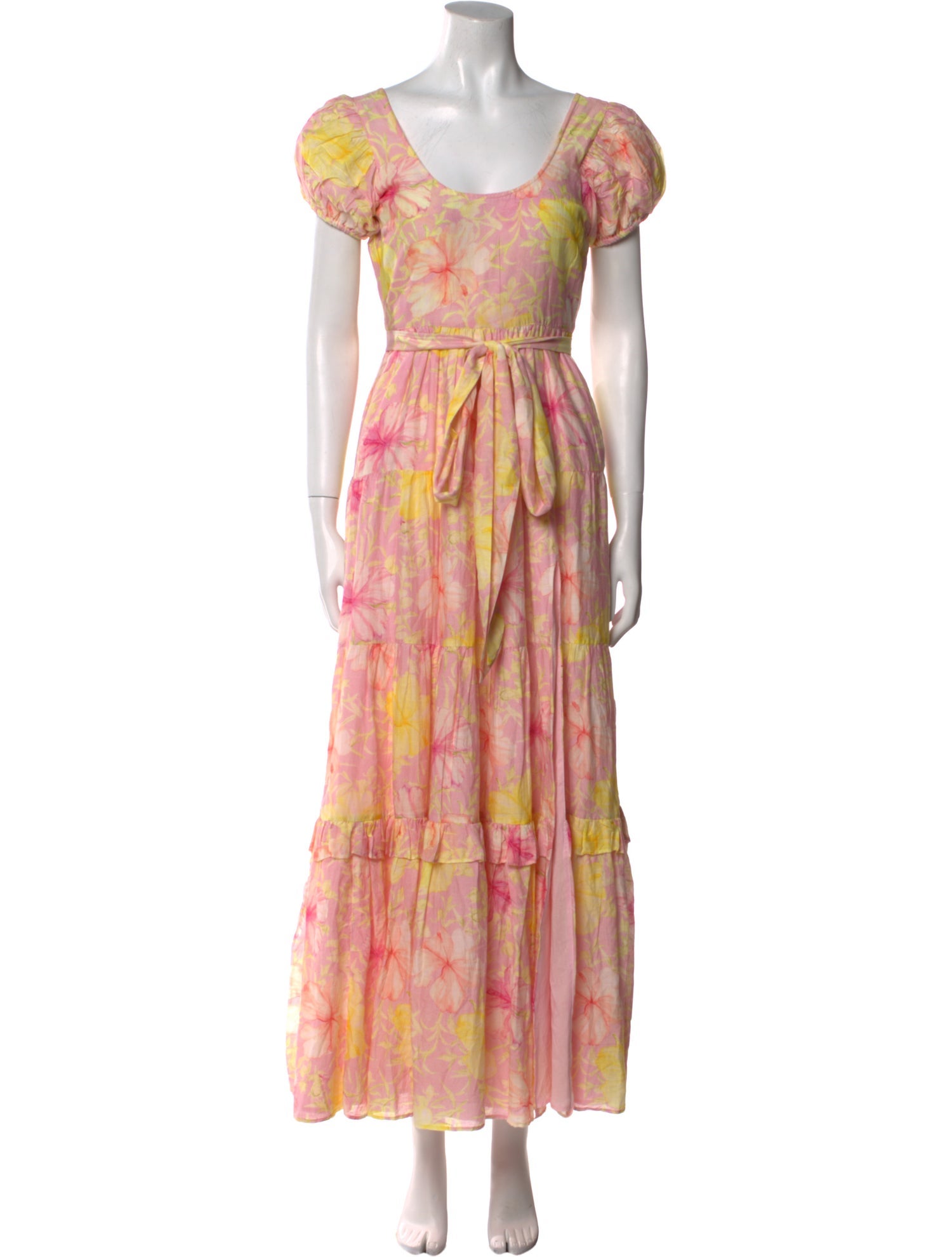 LoveShackFancy Floral Print Long Dress