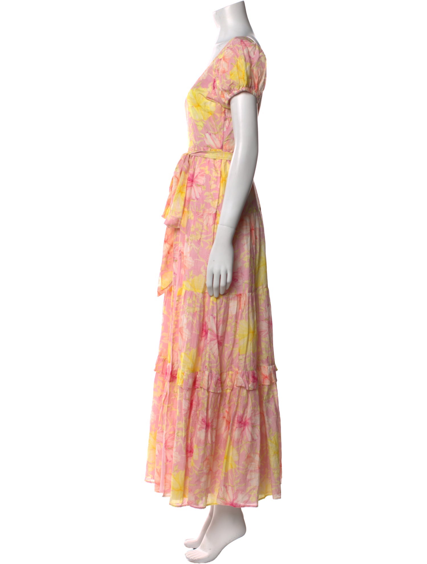 LoveShackFancy Floral Print Long Dress