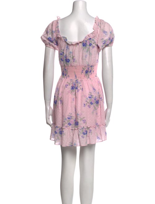 LoveShackFancy Floral Print Mini Dress