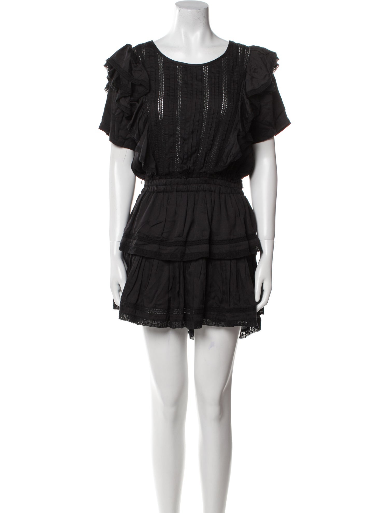 LoveShackFancy Scoop Neck Mini Dress