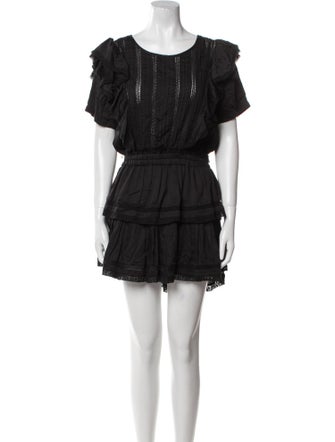 LoveShackFancy Scoop Neck Mini Dress