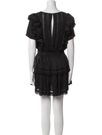 LoveShackFancy Scoop Neck Mini Dress