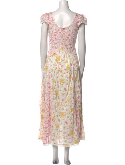 LoveShackFancy Floral Print Long Dress