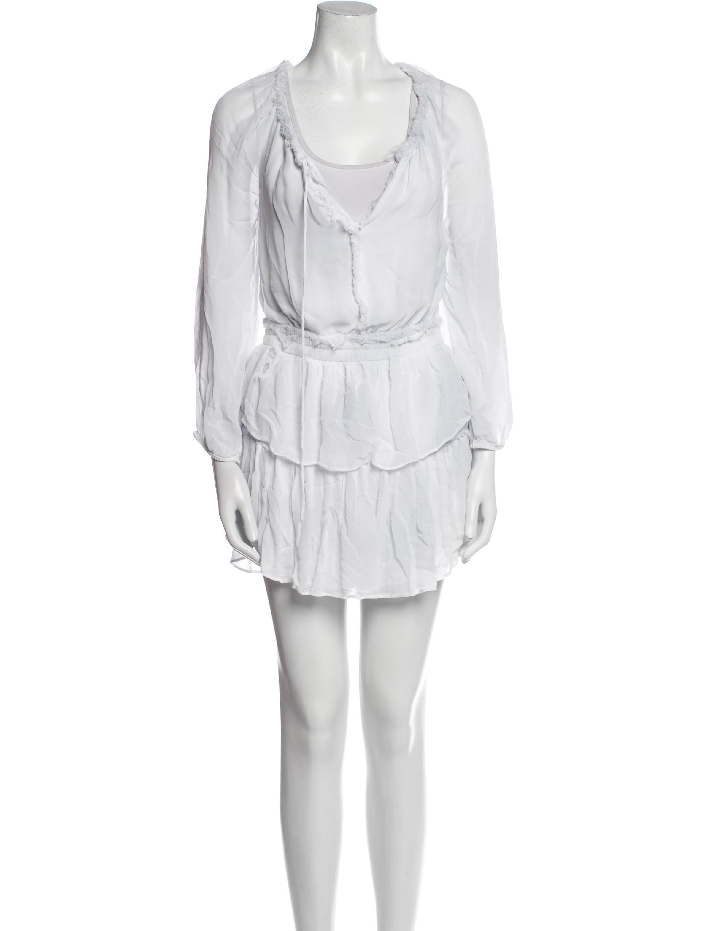 LoveShackFancy Scoop Neck Mini Dress