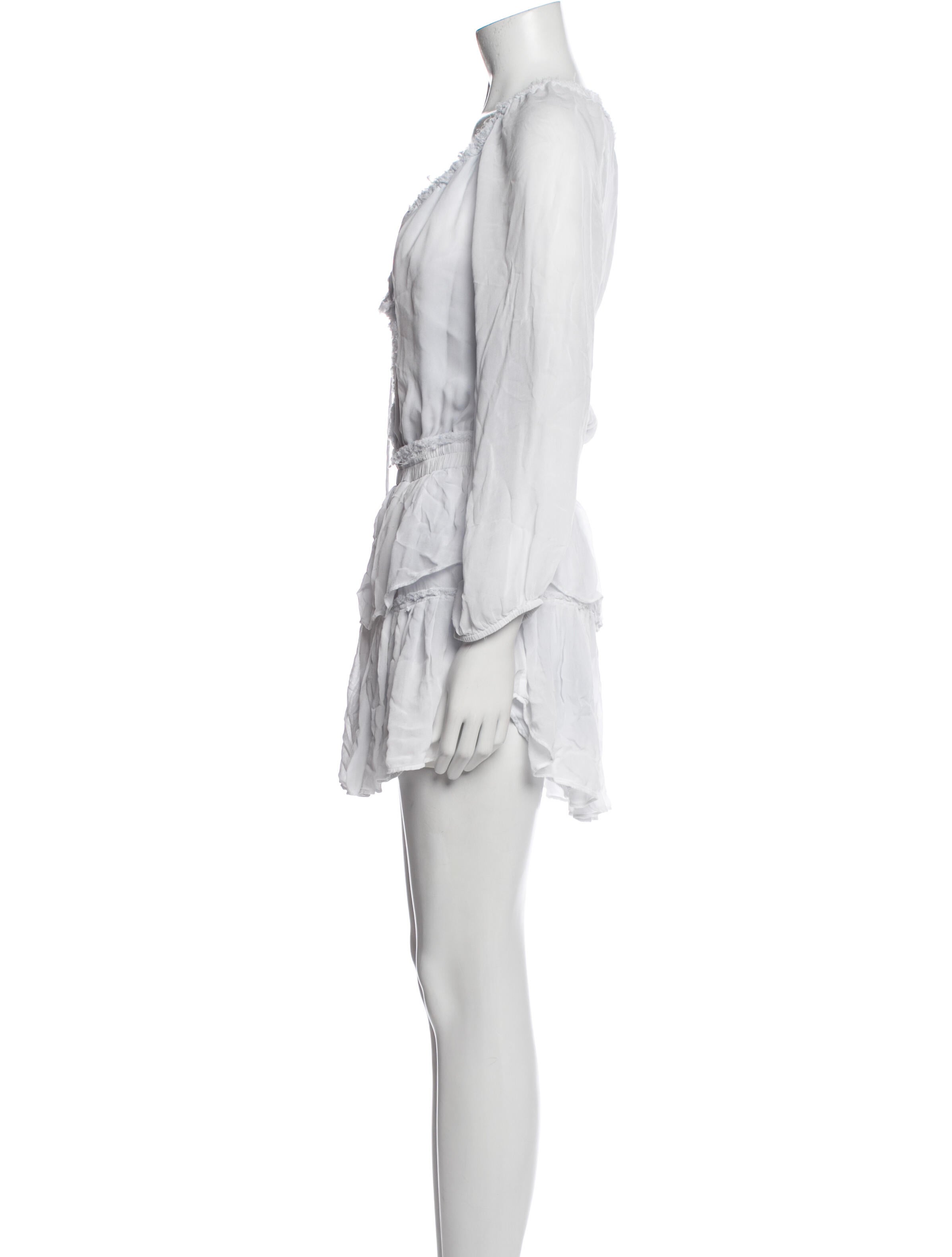 LoveShackFancy Scoop Neck Mini Dress