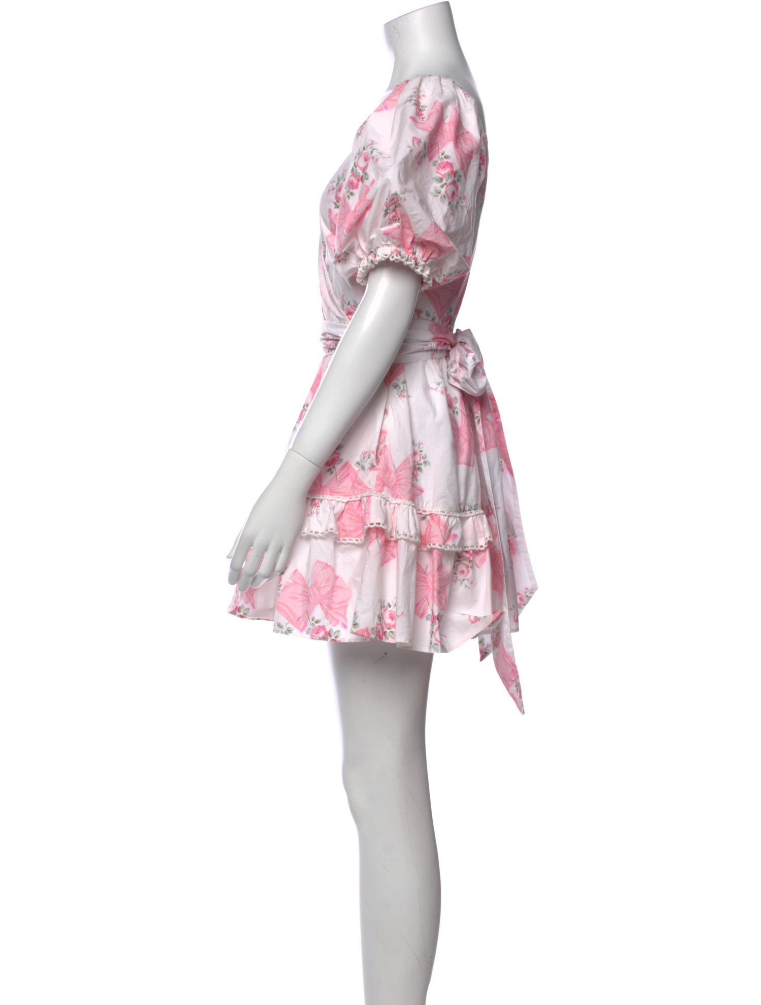 LoveShackFancy Floral Print Mini Dress