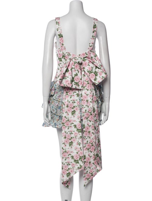 LoveShackFancy Floral Print Mini Dress