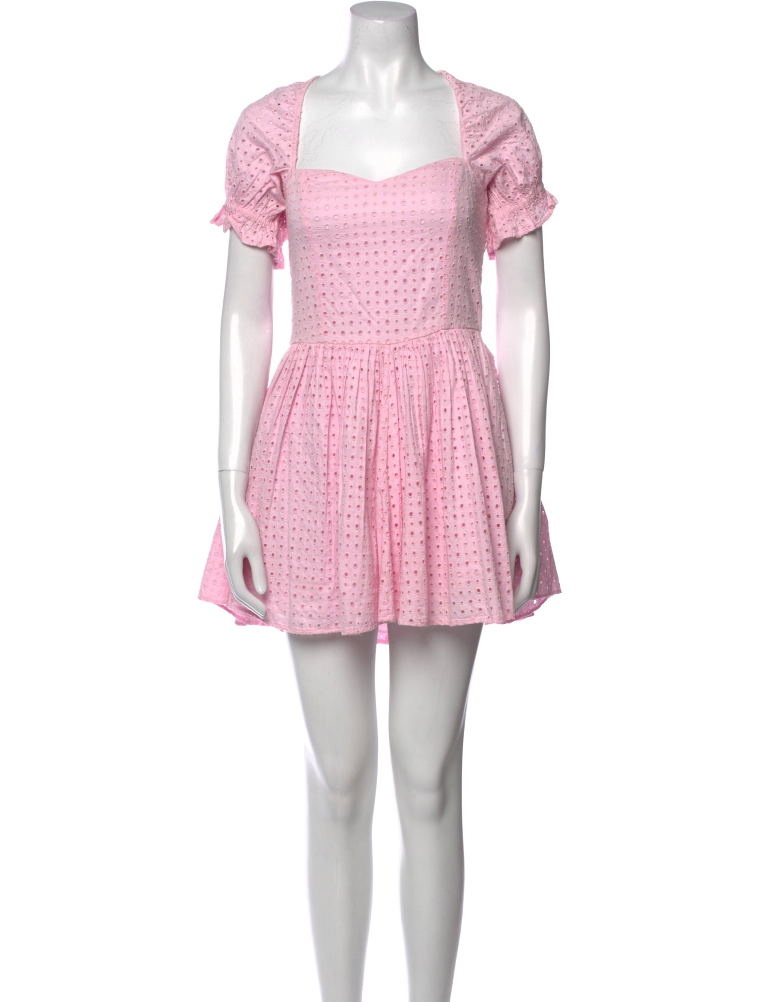 LoveShackFancy Floral Print Mini Dress