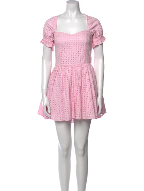 LoveShackFancy Floral Print Mini Dress