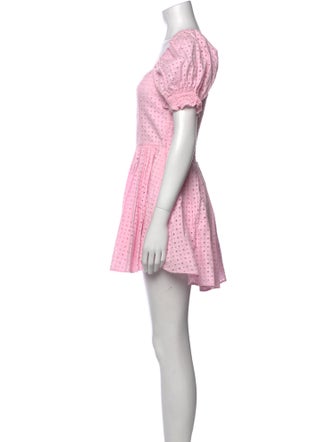 LoveShackFancy Floral Print Mini Dress