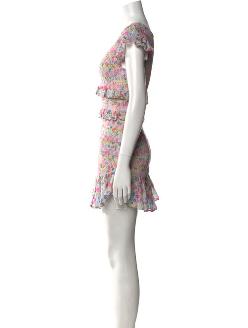 LoveShackFancy Floral Print Mini Dress