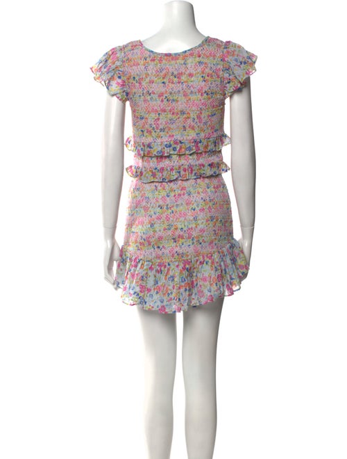 LoveShackFancy Floral Print Mini Dress