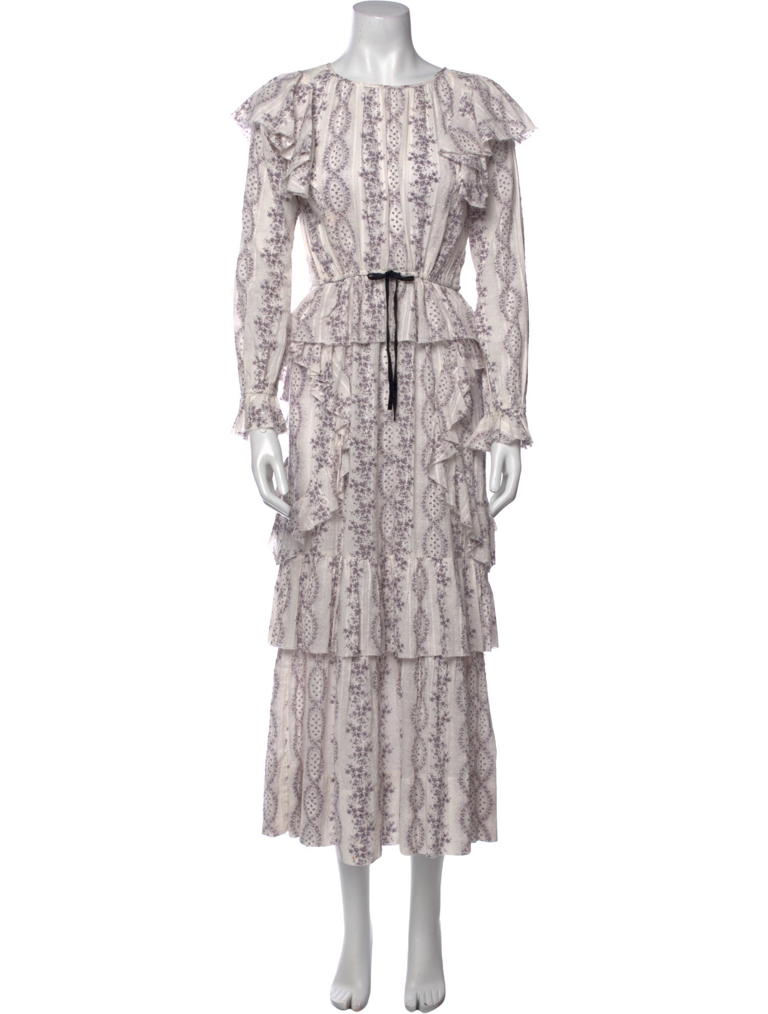 LoveShackFancy Floral Print Long Dress