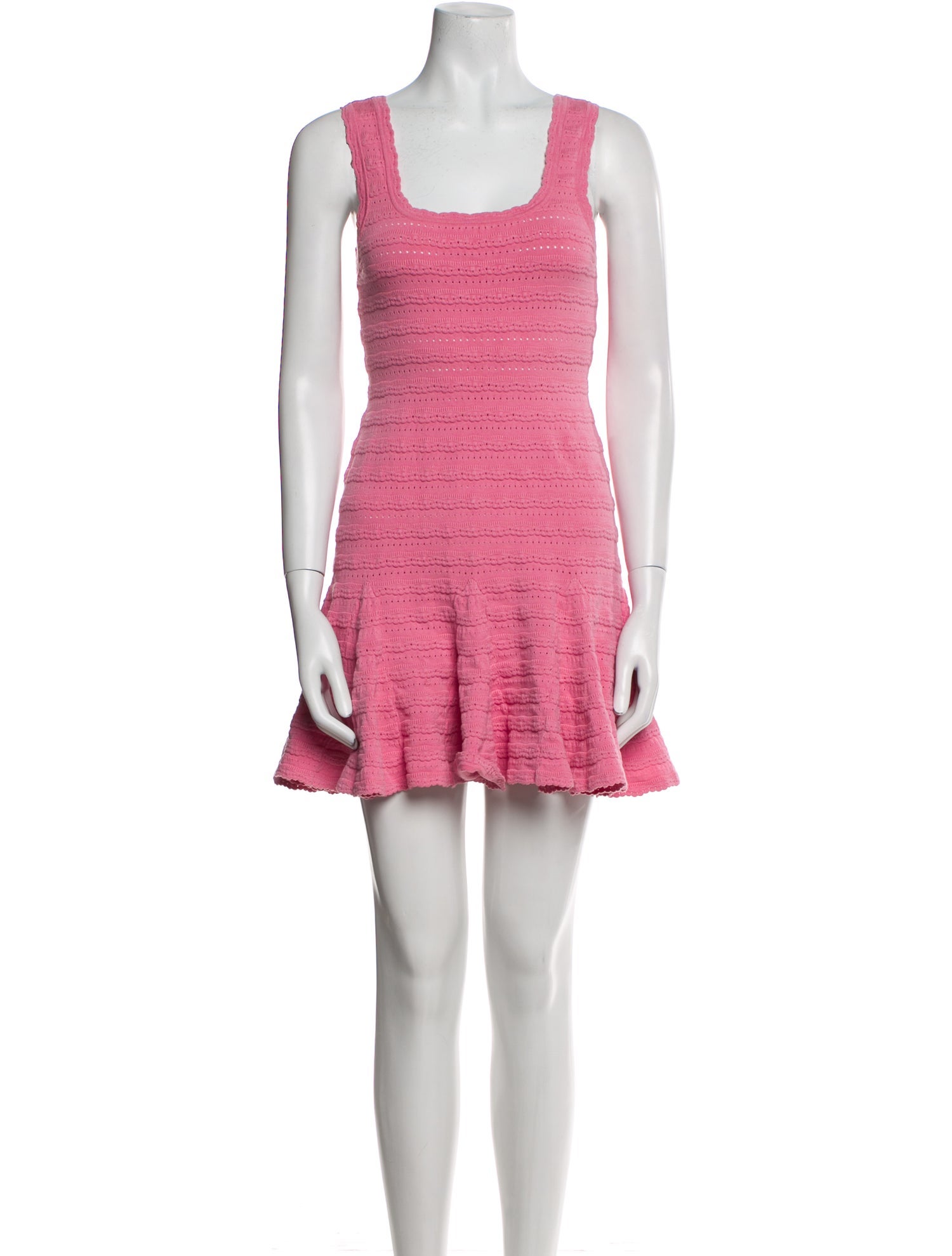 LoveShackFancy Square Neckline Mini Dress