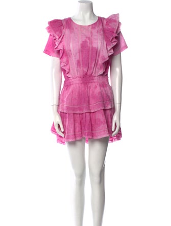 LoveShackFancy Scoop Neck Mini Dress