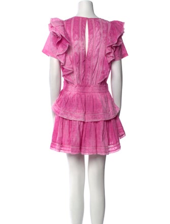 LoveShackFancy Scoop Neck Mini Dress